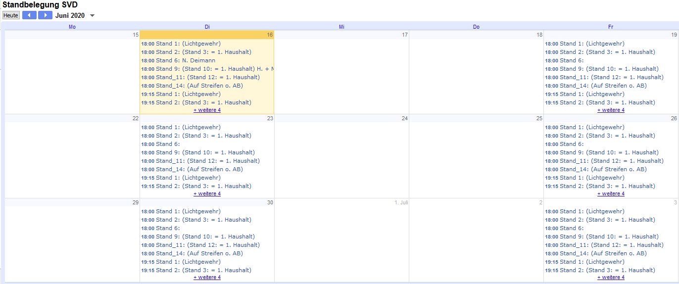Standbelegungskalender